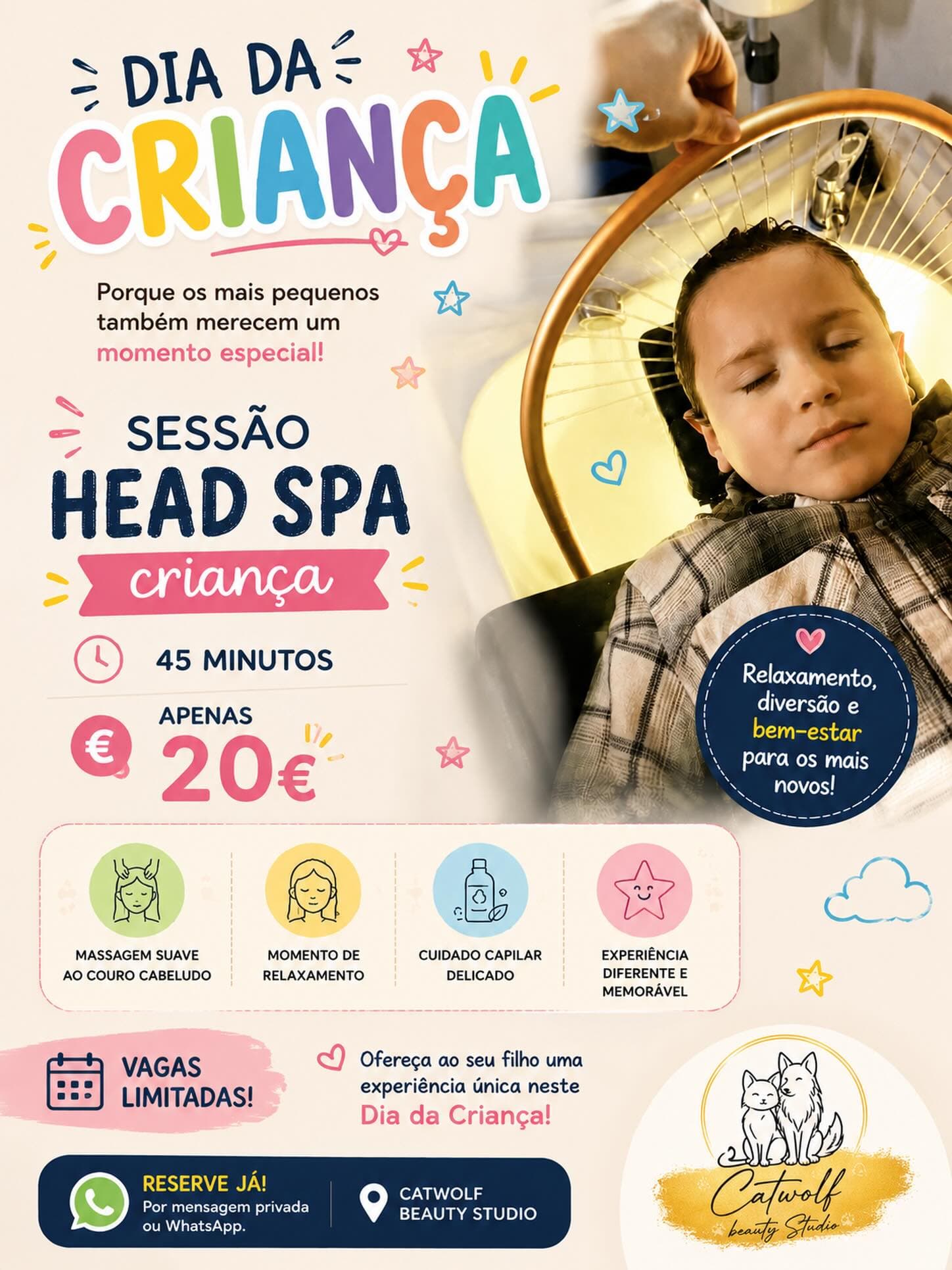 DIA DA CRIANÇA NA CATWOLF BEAUTY STUDIO Este ano ofereça ao seu filho uma experi